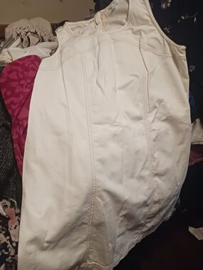 Time and Tru White Sleeveless Mini Dress